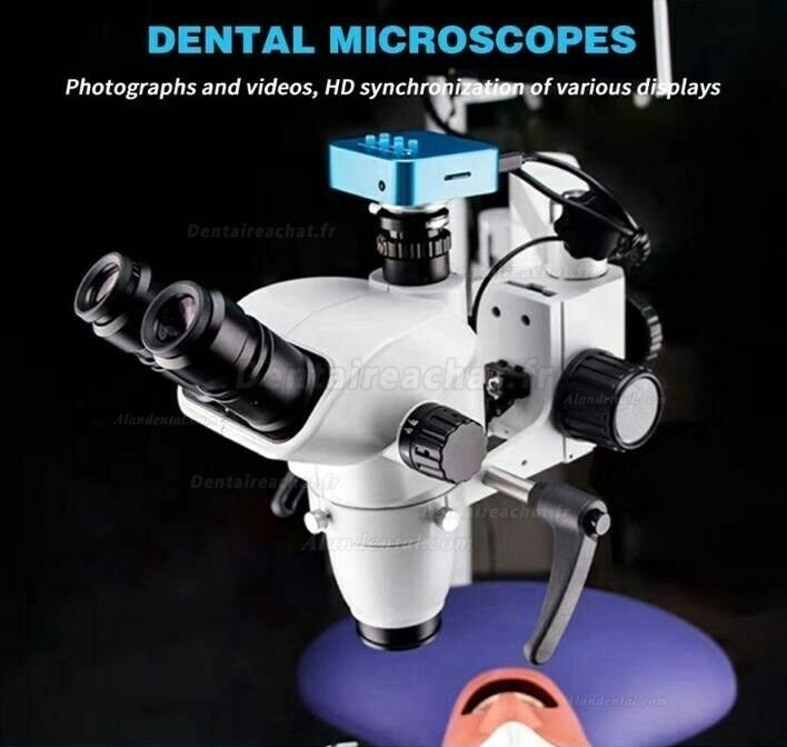 Microscope chirurgicale dentaire avec caméra pour fauteuil dentaire